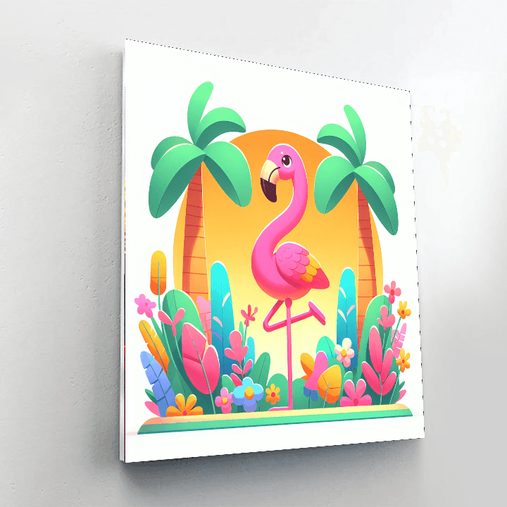 Fluffy Flamingo Paint By Color