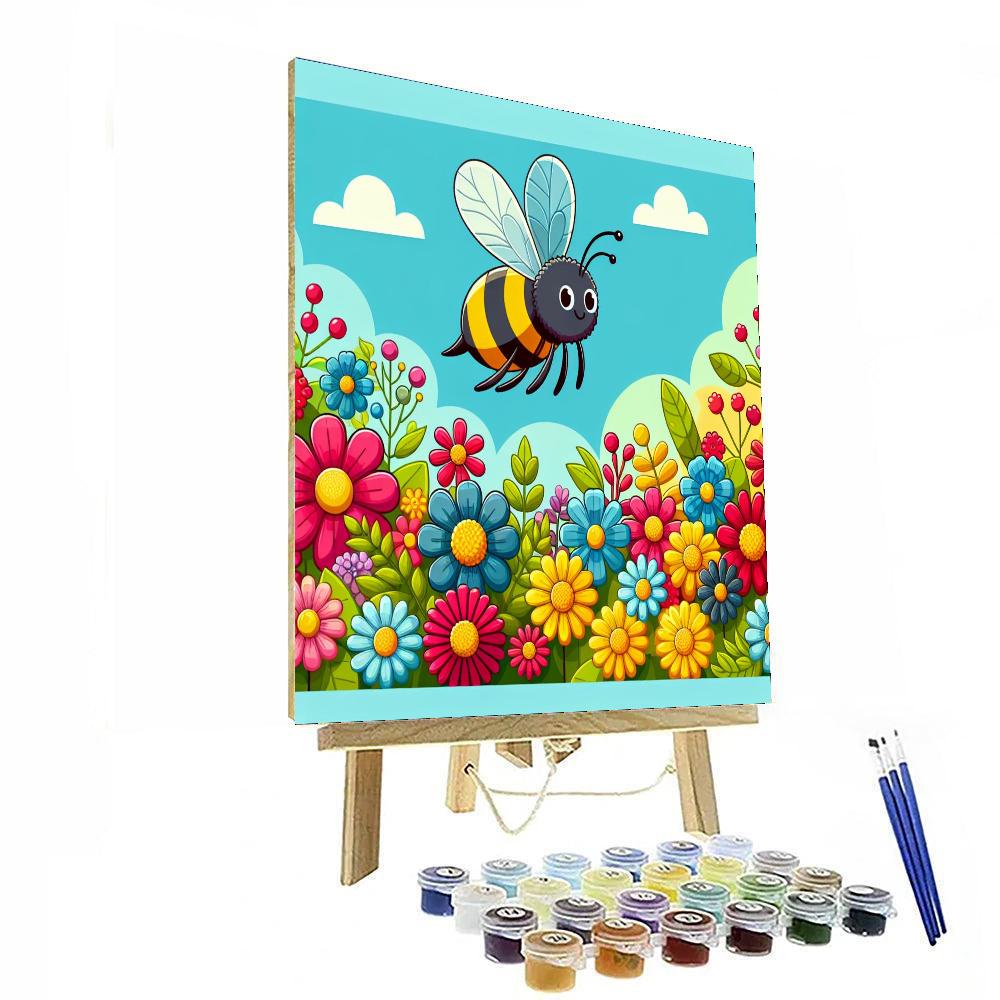 Bumblebee's Garden Quest Paint By Numbers Art