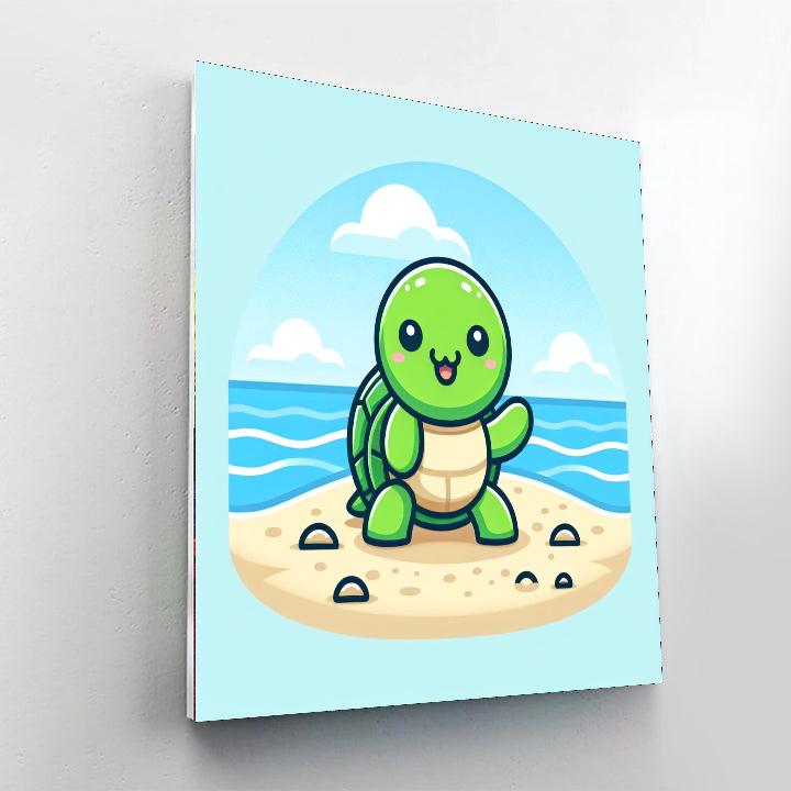Curious Turtle Paint By Number