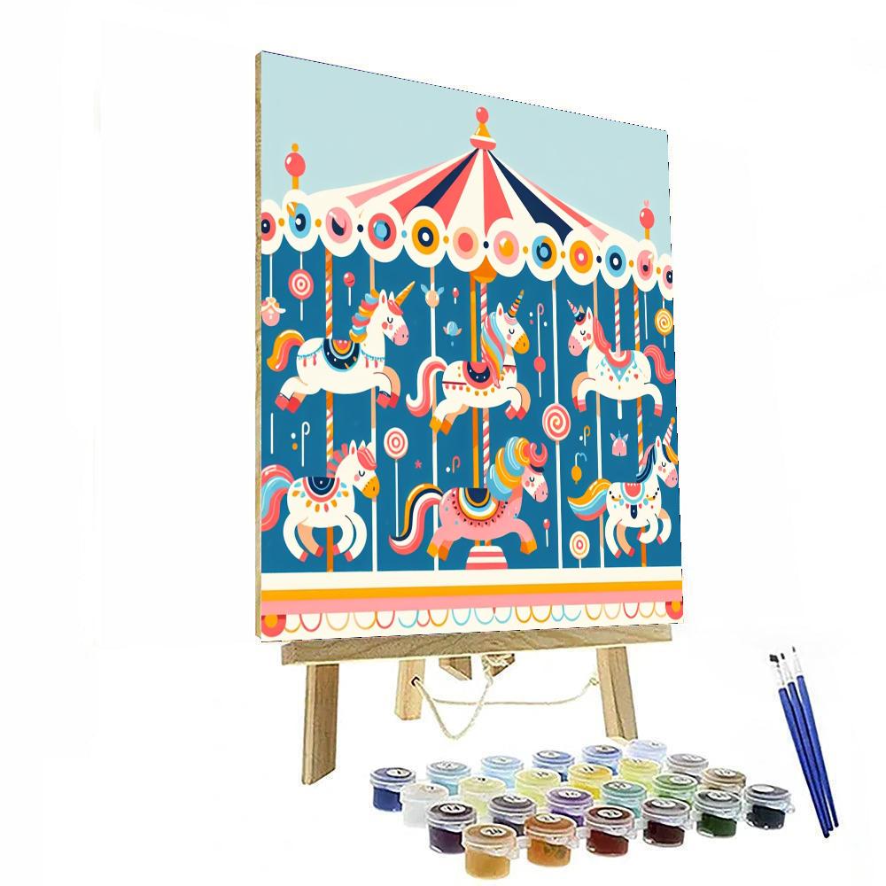 Creative Carousel Capers Paint By Numbers Art