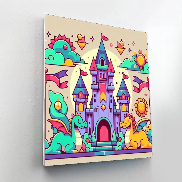 Fantasy Castle Construction Set Paint By Color
