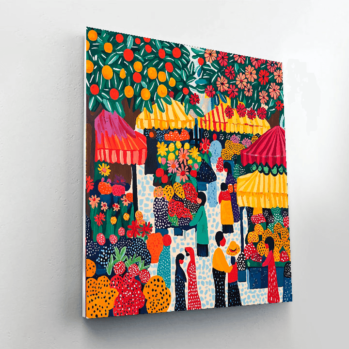 Henri Matisse Inspired Charming Market Scene  Paint By Numbers Kits