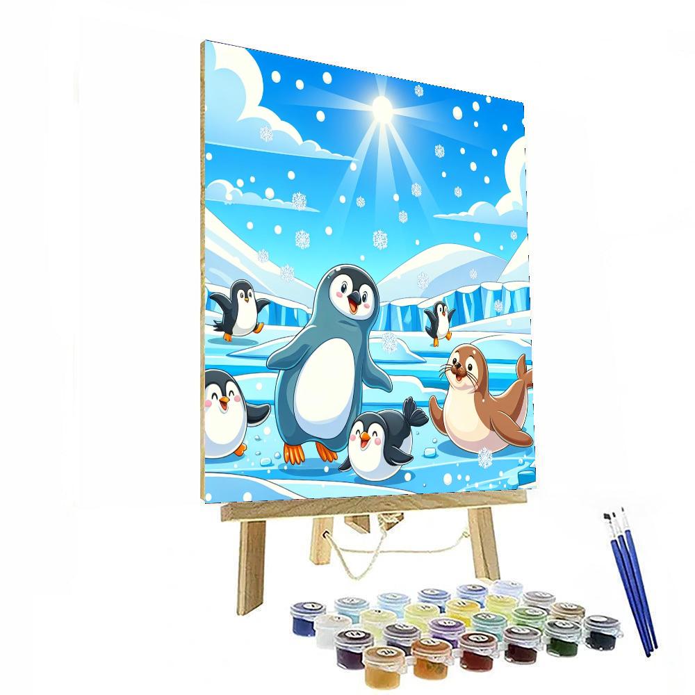 Frosty Arctic Friends DIY Paint By Numbers