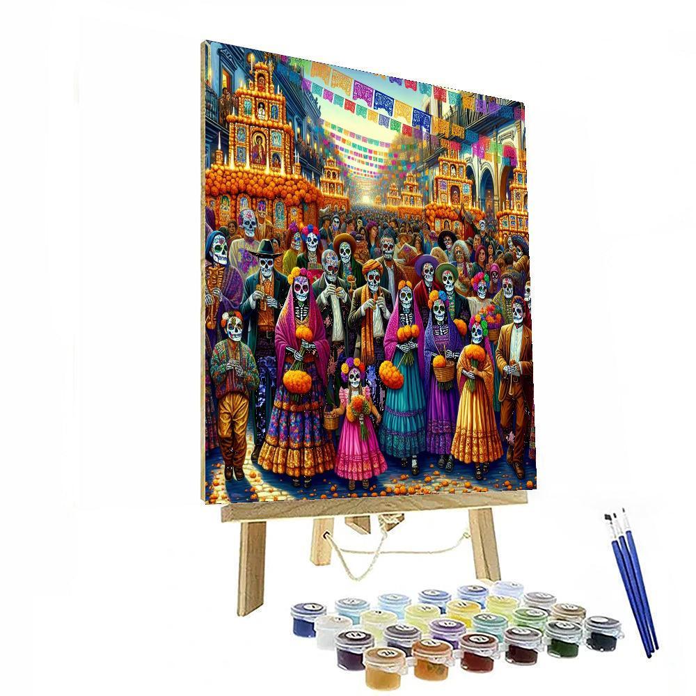 Day Of The Dead In Mexico City - Mexico Painting Number Kit