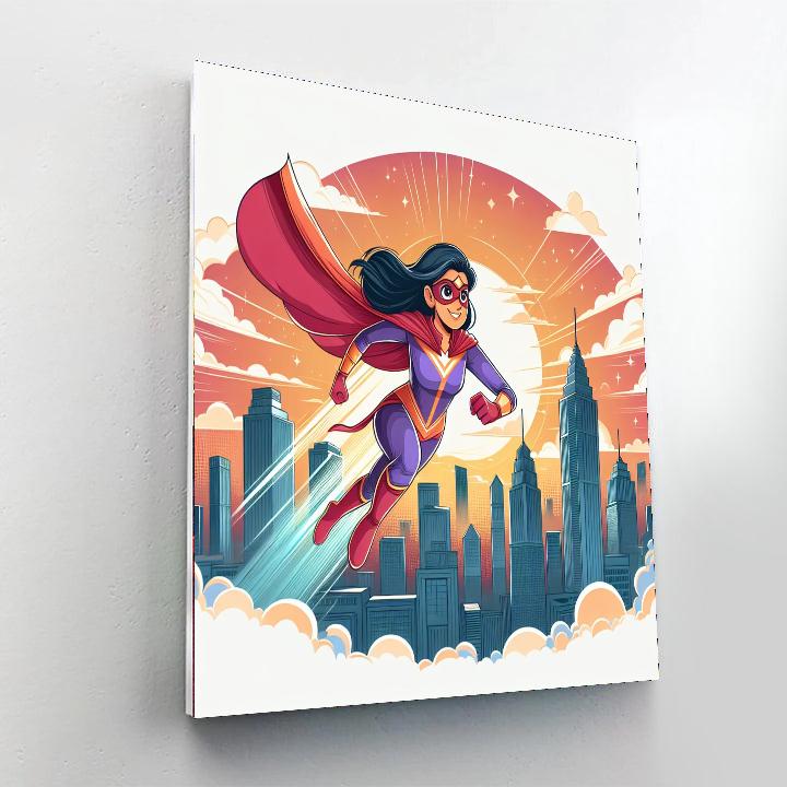 Superhero's Sky Patrol Numbered Painting Kits
