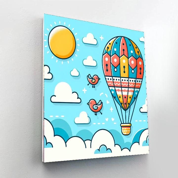 Serene Sky Safari Number Painting