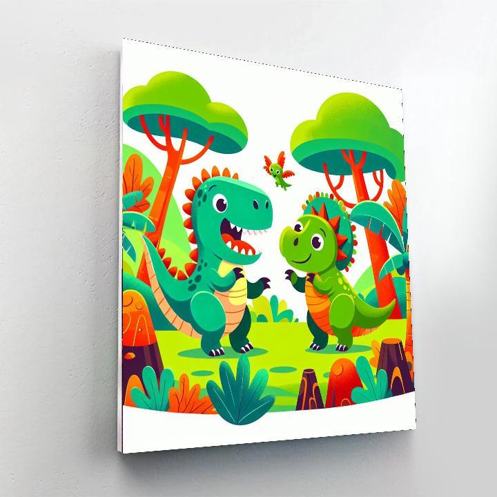 Adventurous Dino Friends Paint By Number