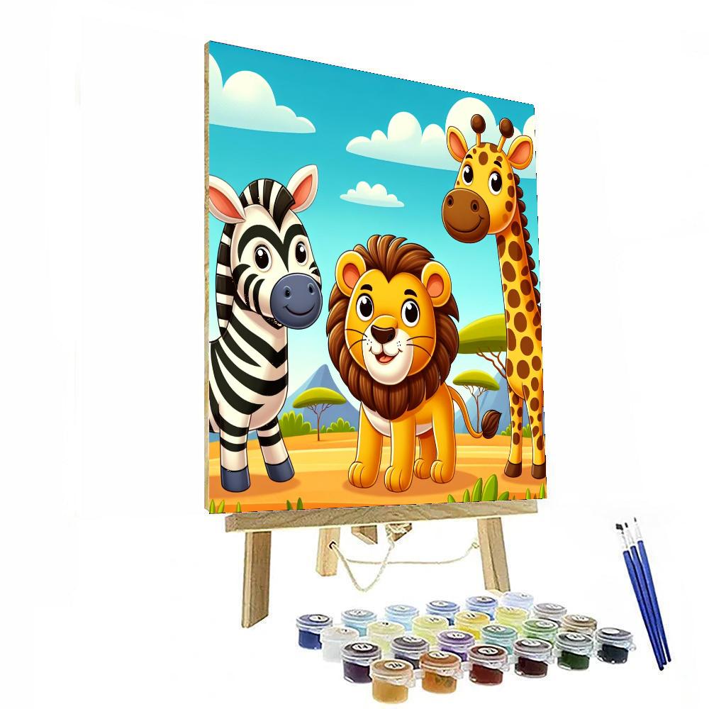 Safari Animal Pals Paint By Numbers Kits