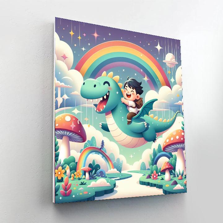Fantasy Dragon Journey Number Painting