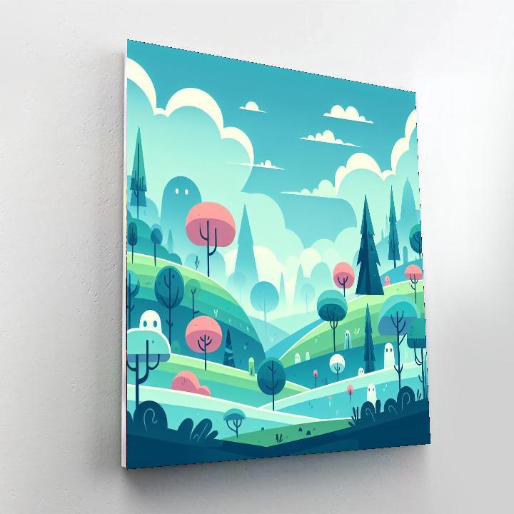 Enchanted Emerald Enclave Number Painting
