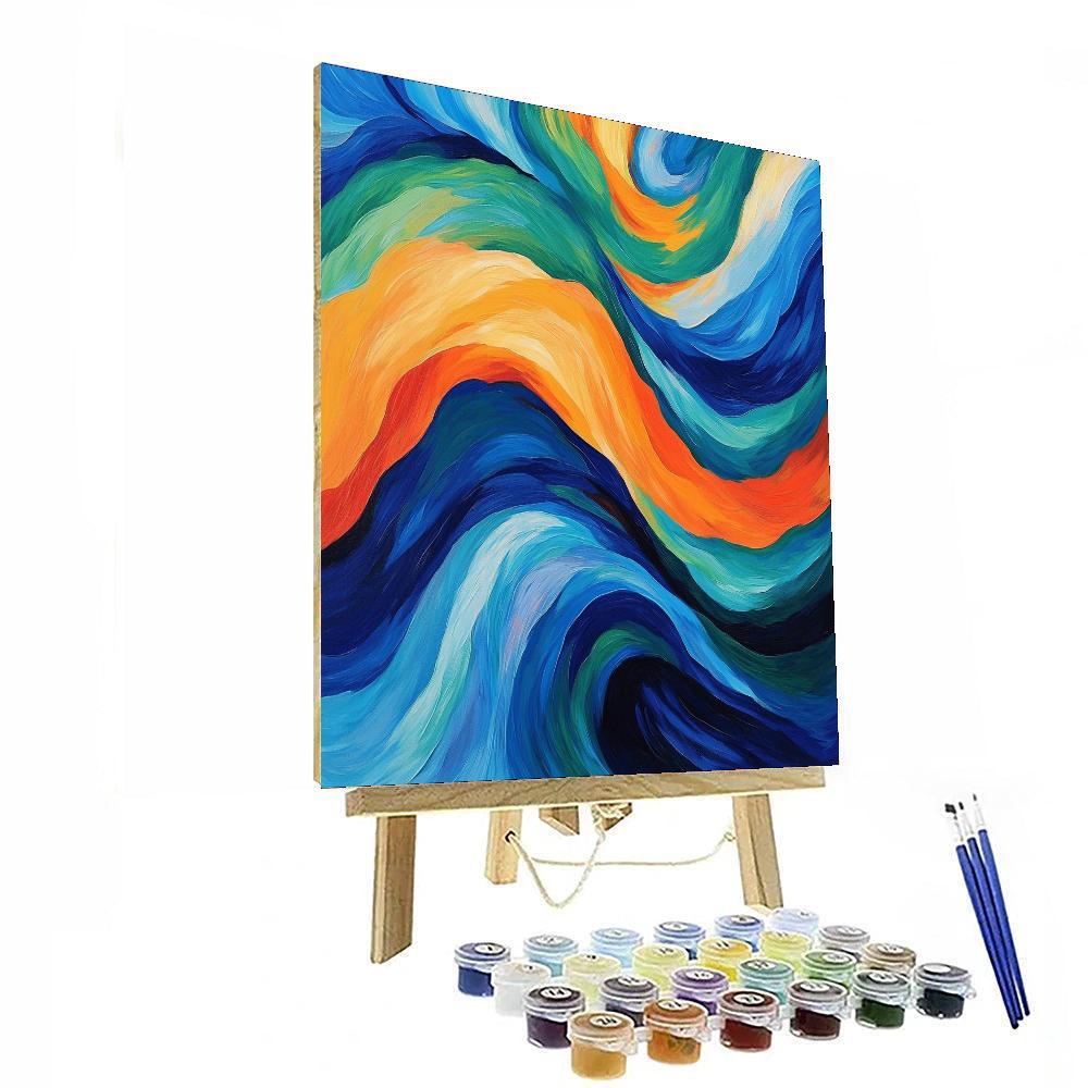 Paul Cézanne Inspired Abstract Currents  Painting By Numbers Kit