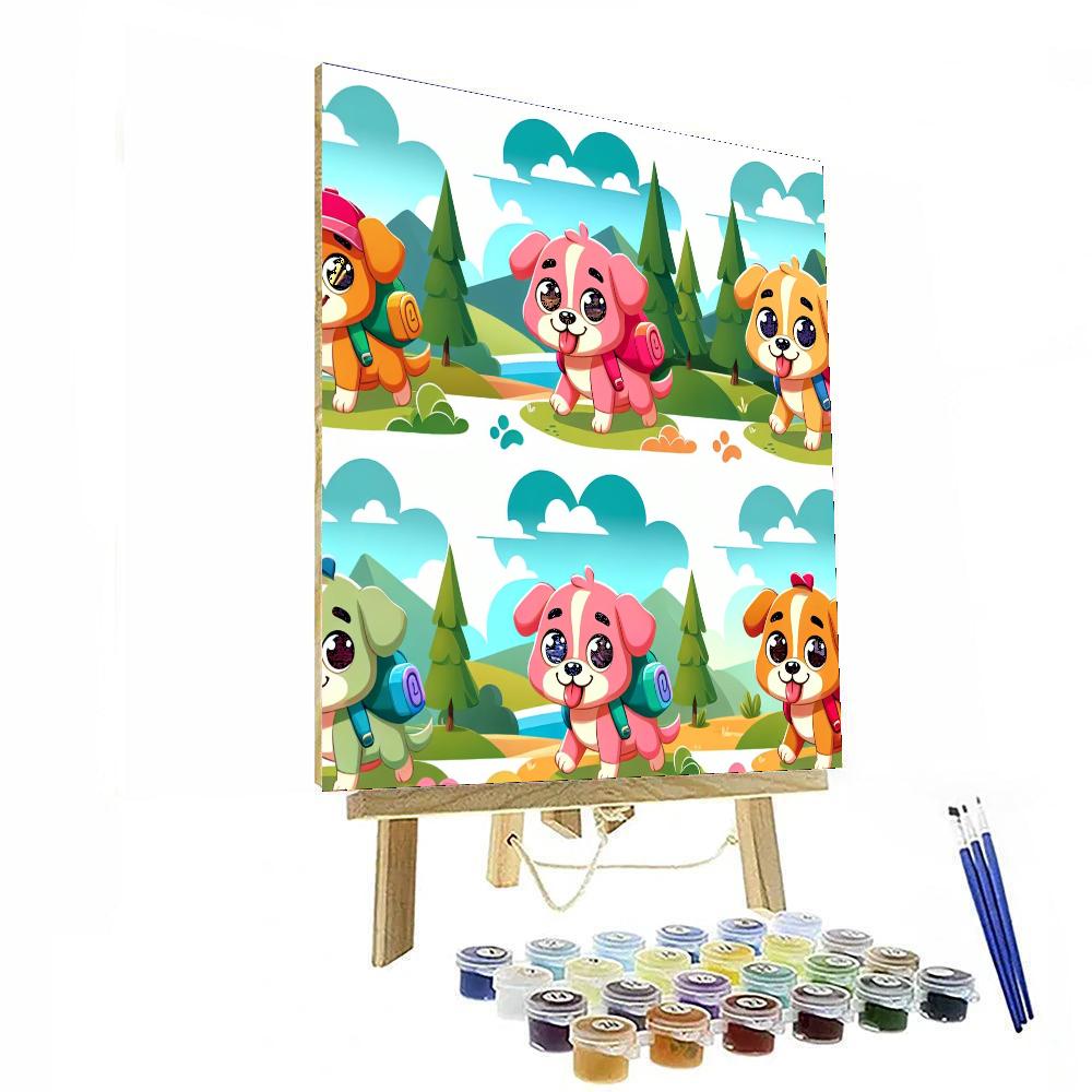 Adventurous Puppy Explorers Painting By Numbers Kit
