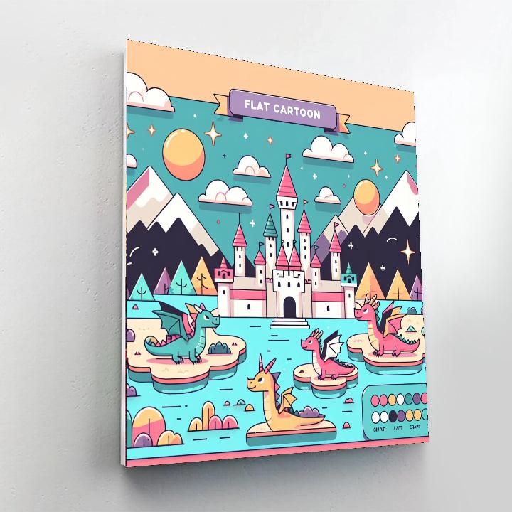 Dreamy Dragon Kingdom DIY Paint By Numbers