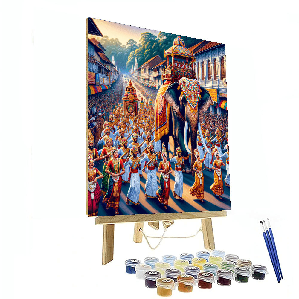 Esala Perahera - Kandy, Sri Lanka Painting By Numbers Kit