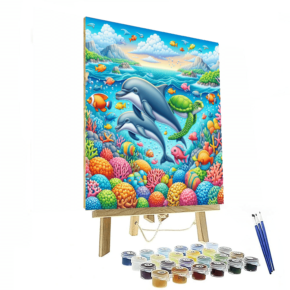 Playful Ocean Adventures Painting Number Kit
