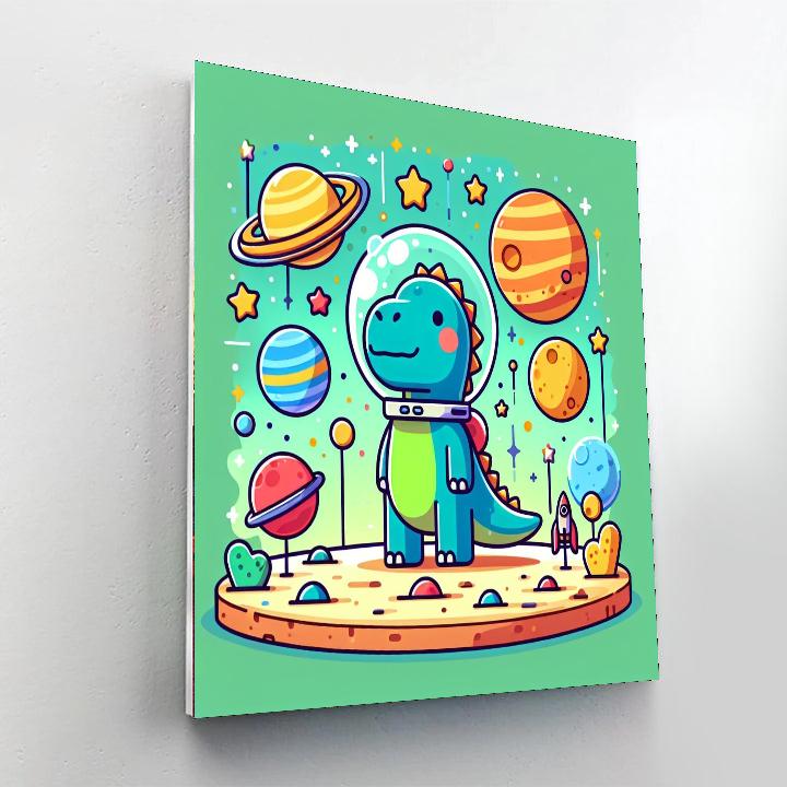 Galactic Dino Adventure DIY Paint By Numbers