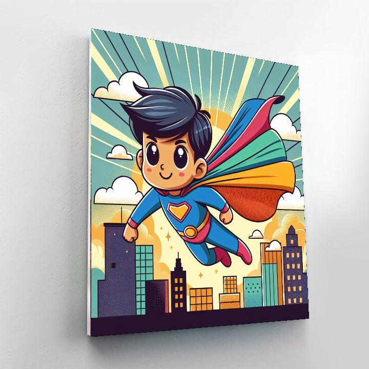 Heroic Super Kid Adventures DIY Paint By Numbers