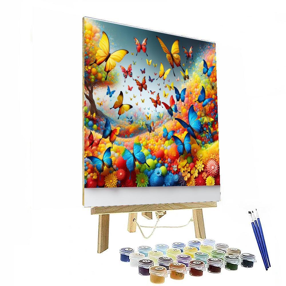 Surreal Fantasy Butterfly World Painting By Numbers Kit