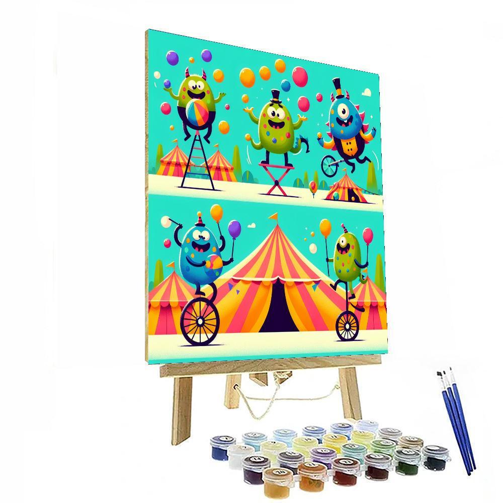 Silly Monster Circus Painting By Numbers Kit