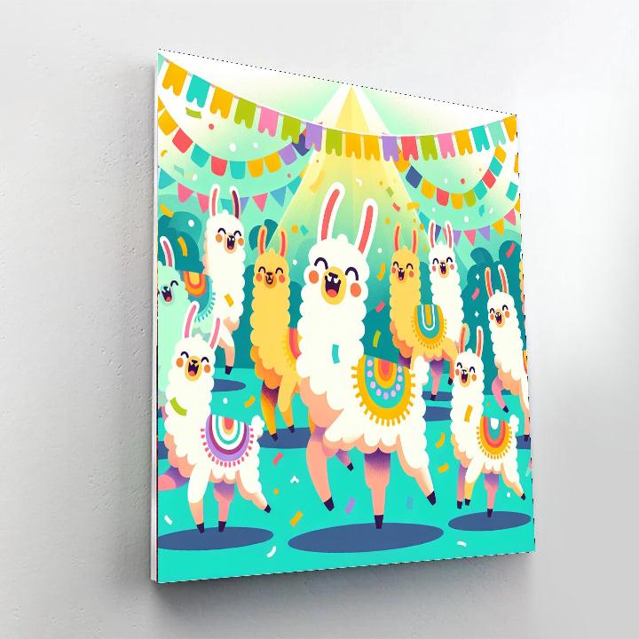 Llama Laughter Fiesta Paint By Numbers