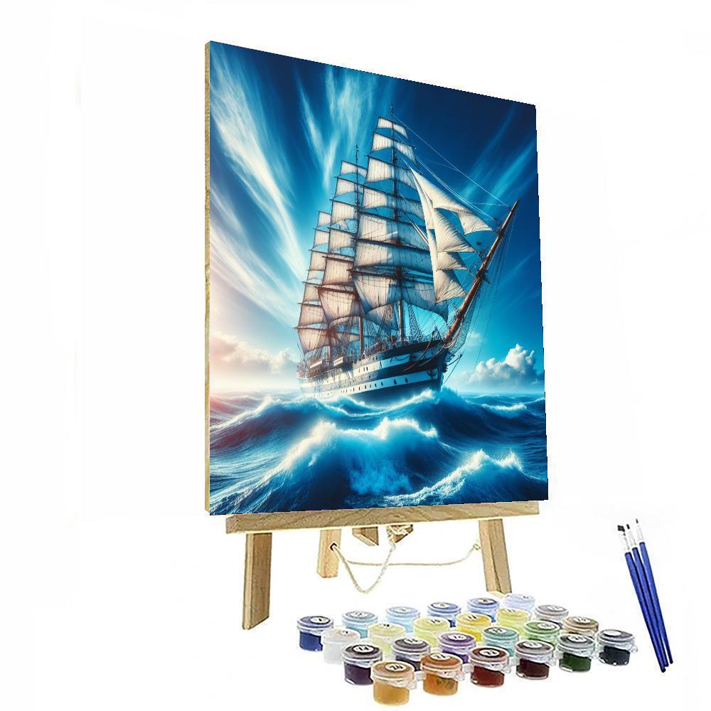 Nautical Adventure At Sea Painting By Numbers Kit
