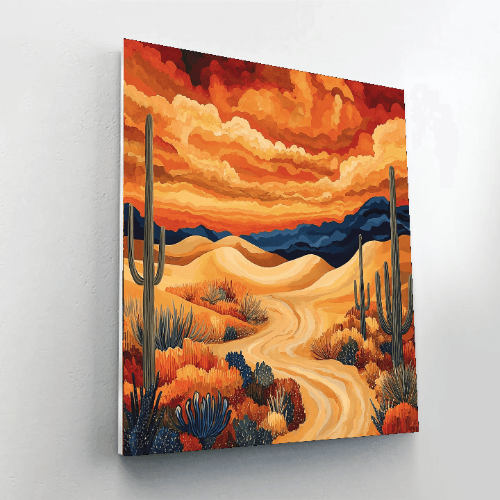 Georgia O'Keeffe Inspired Mysterious Desert Landscape  Paint By Numbers Kits