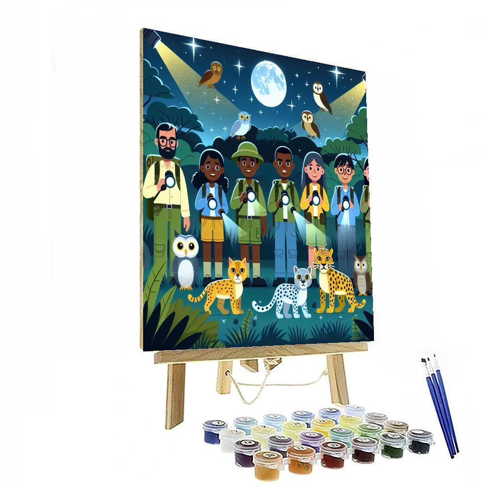 Moonlit Jungle Safari Paint By Numbers Kits