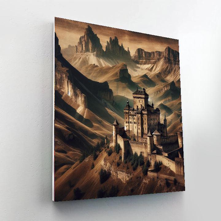 Medieval Fortress View Paint By Color