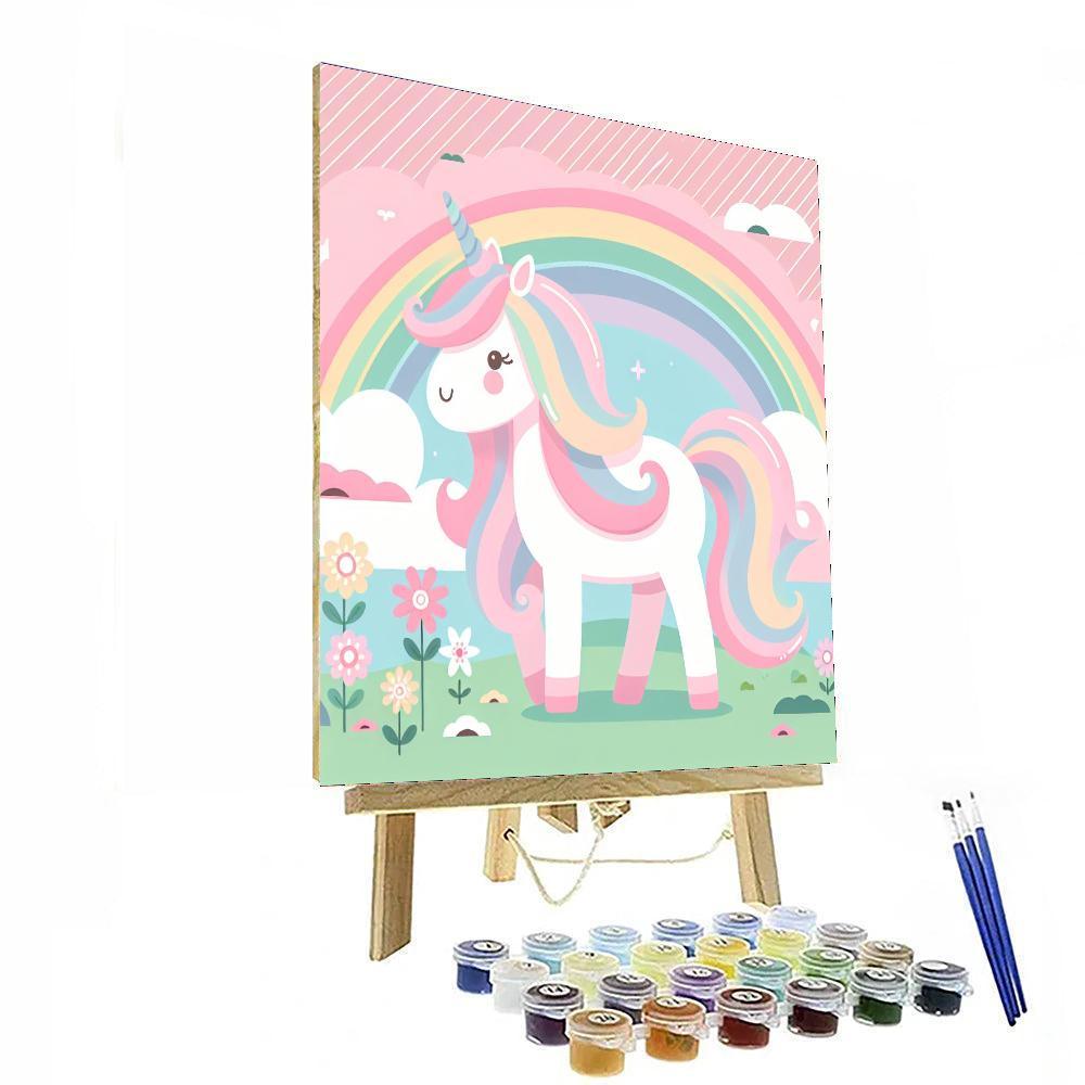 Dreamy Unicorn Pastel Paint By Numbers Art