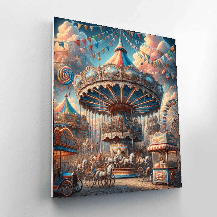 Vintage Carnival Joyride Paint By Number