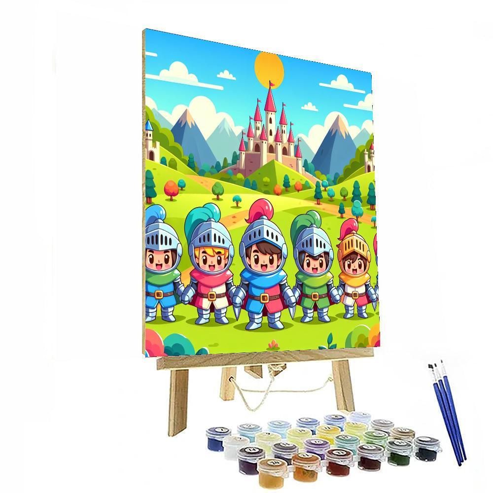 Daring Adventure With Knights Painting Number Kit