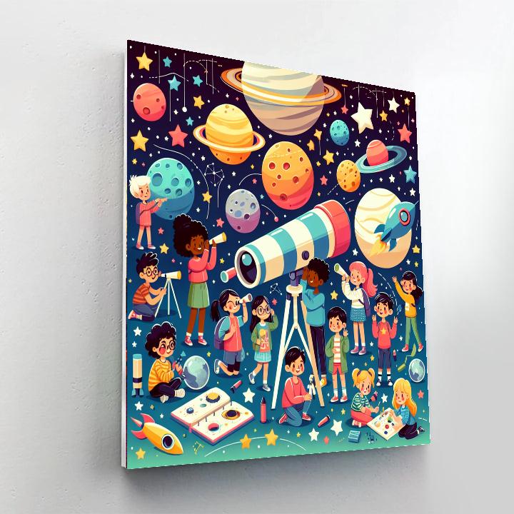 Cool Space Camp Number Painting