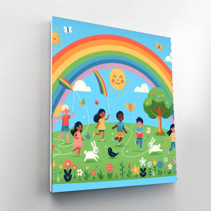 Radiant Rainbow Revelry Painting Number Kit