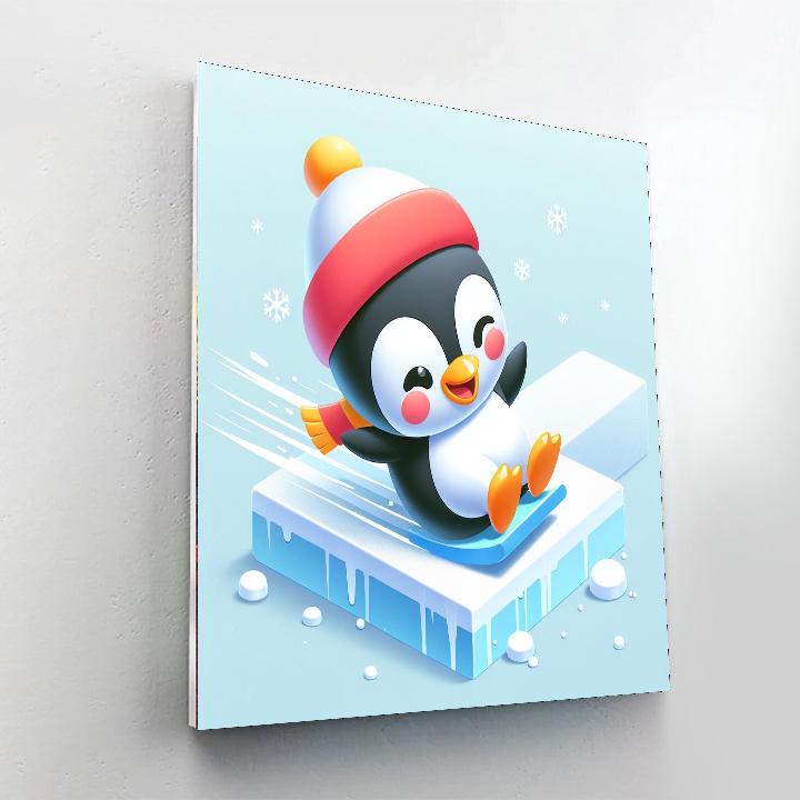 Friendly Penguin's Ice Party Numbered Painting Kits
