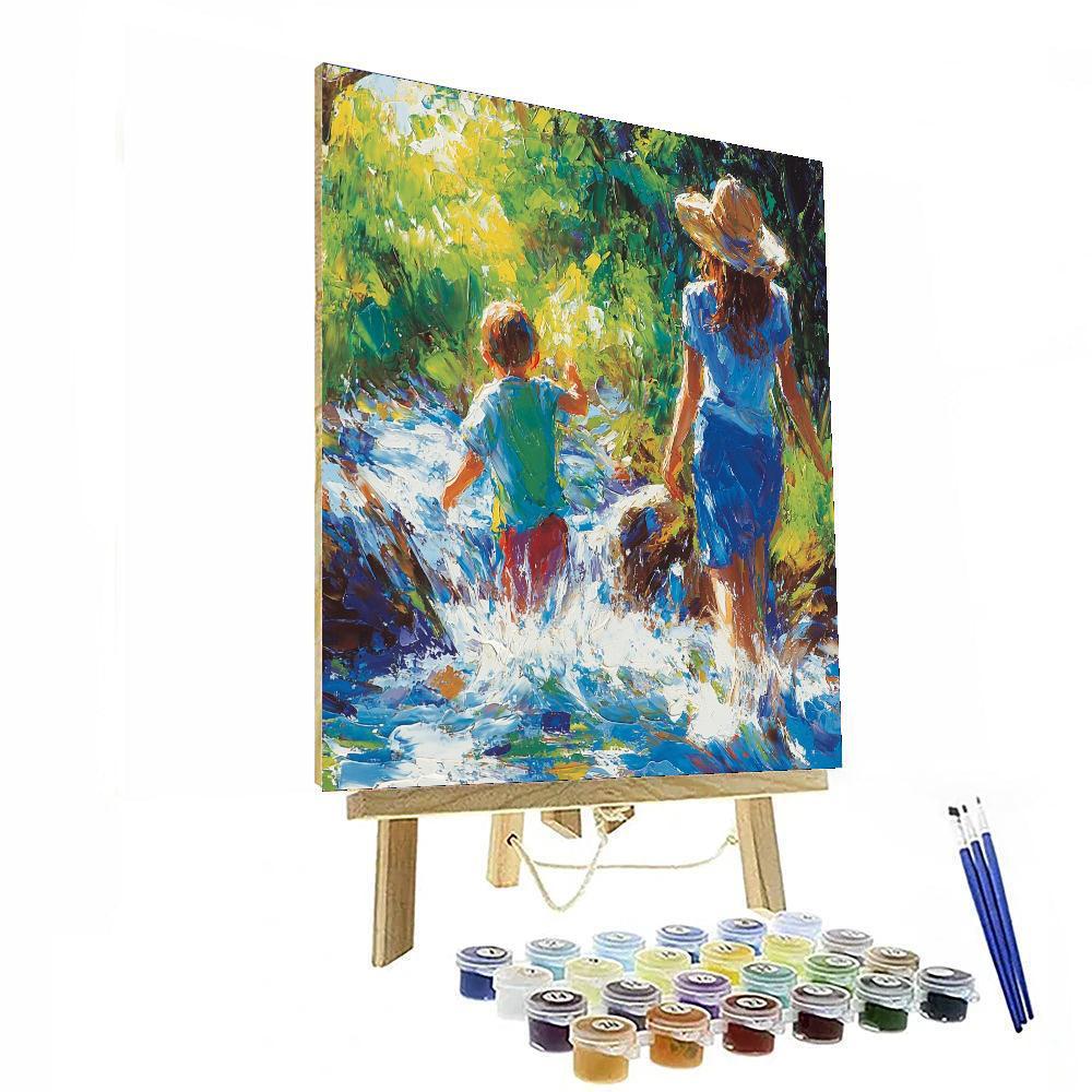Playful Streams Of Joy Painting By Numbers Kit