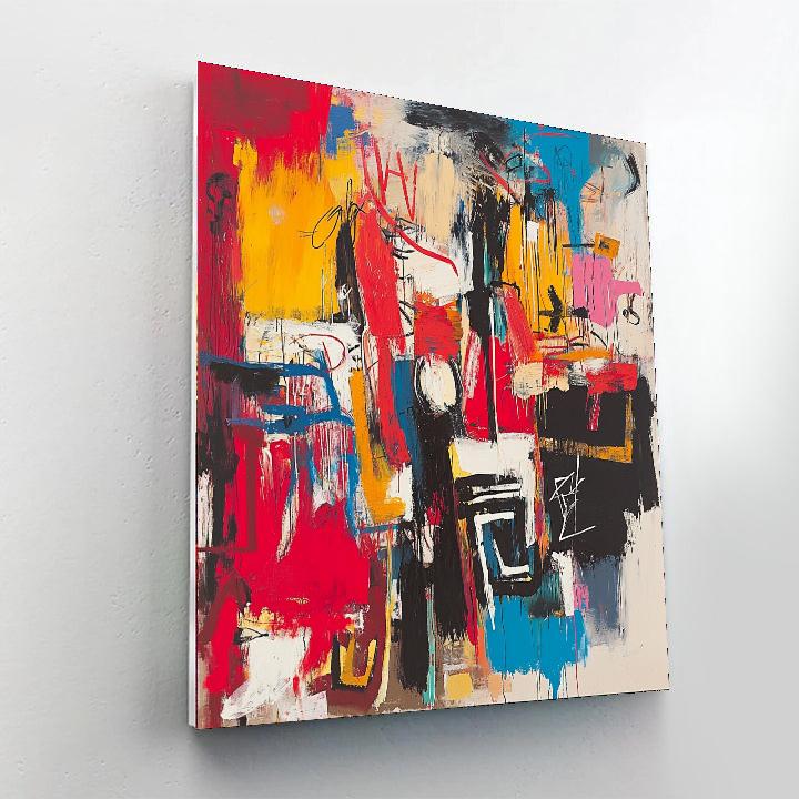 Jean-Michel Basquiat Inspired Tension Of Colors  Paint By Numbers