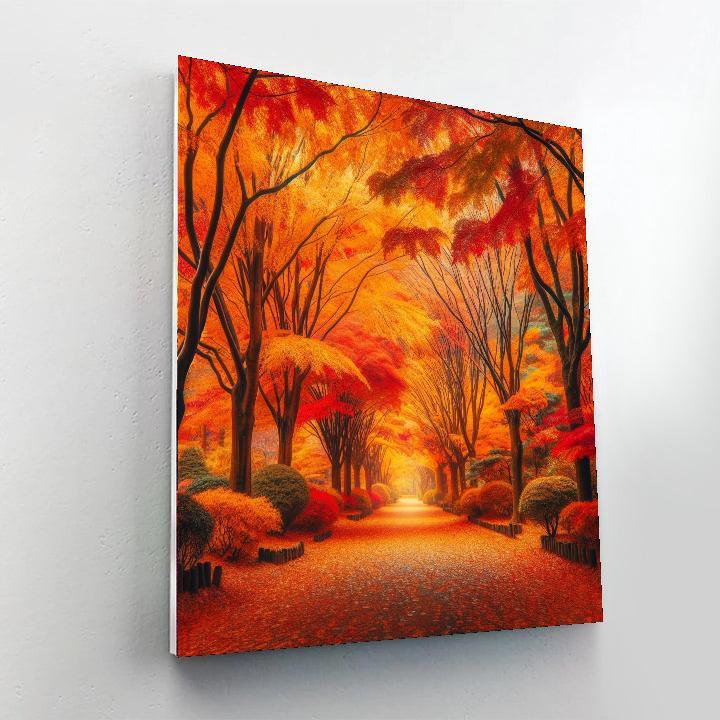 Colorful Autumn Pathway Painting By Numbers Kit