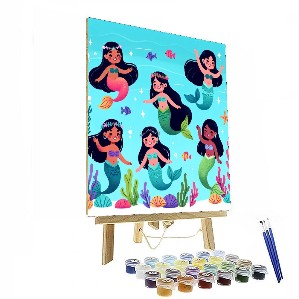 Ocean's Mystical Mermaids Numbered Painting Kits