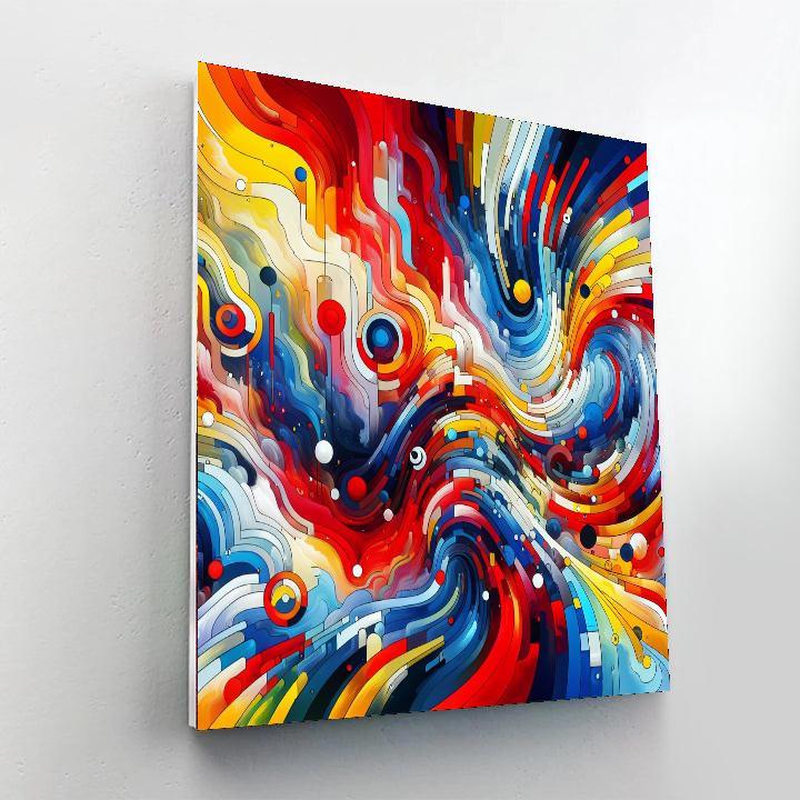 Vibrant Abstract Energy Painting Number Kit