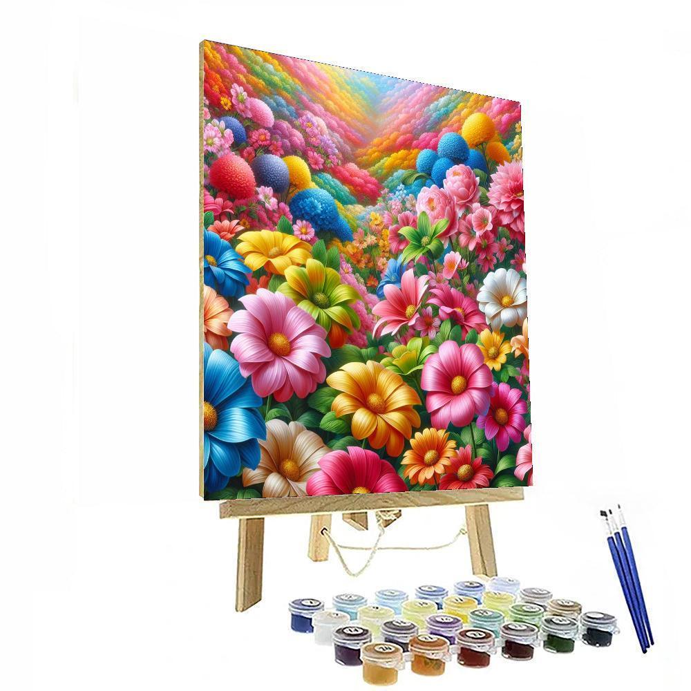 Joyful Floral Dance Paint By Numbers Art