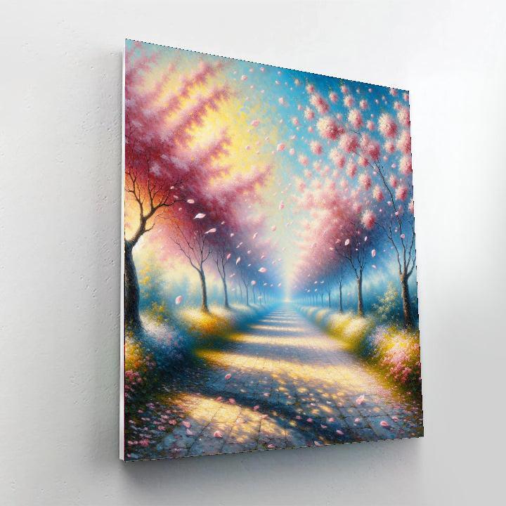 Sunlit Blossom Pathway Paint By Numbers