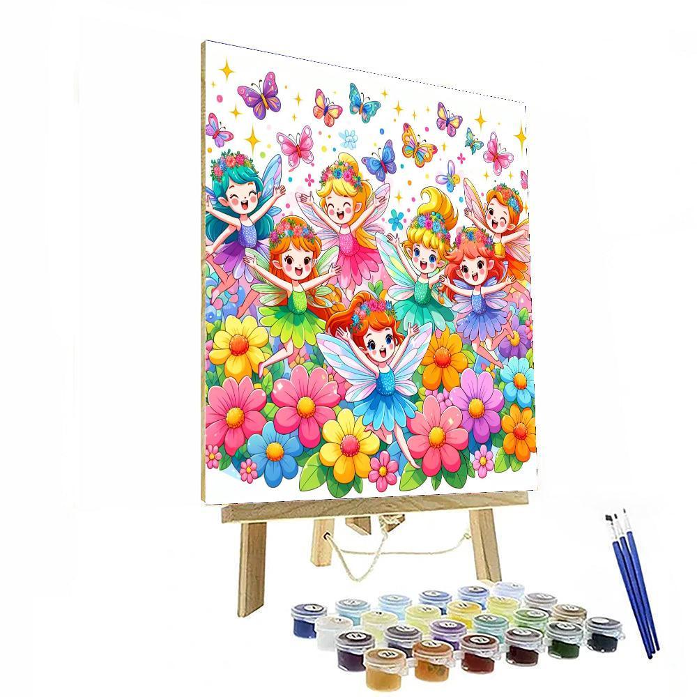 Frolicking Fairy Friends Paint By Color
