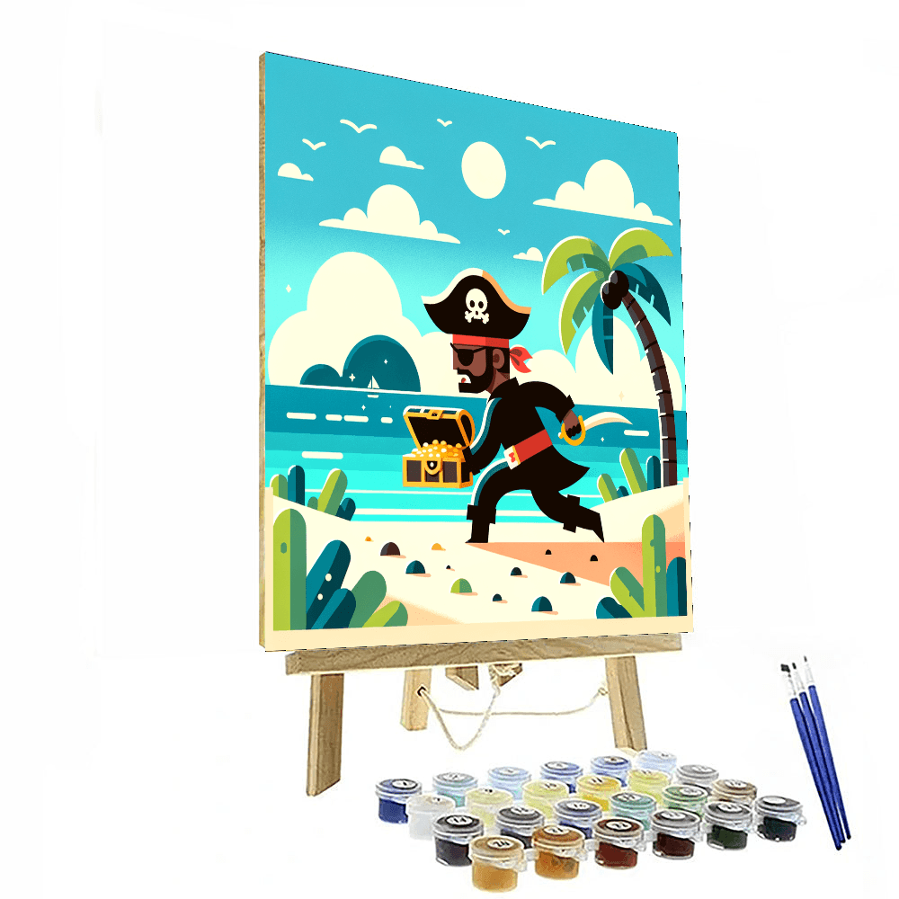 Pirate Island Treasure Hunt Paint By Numbers
