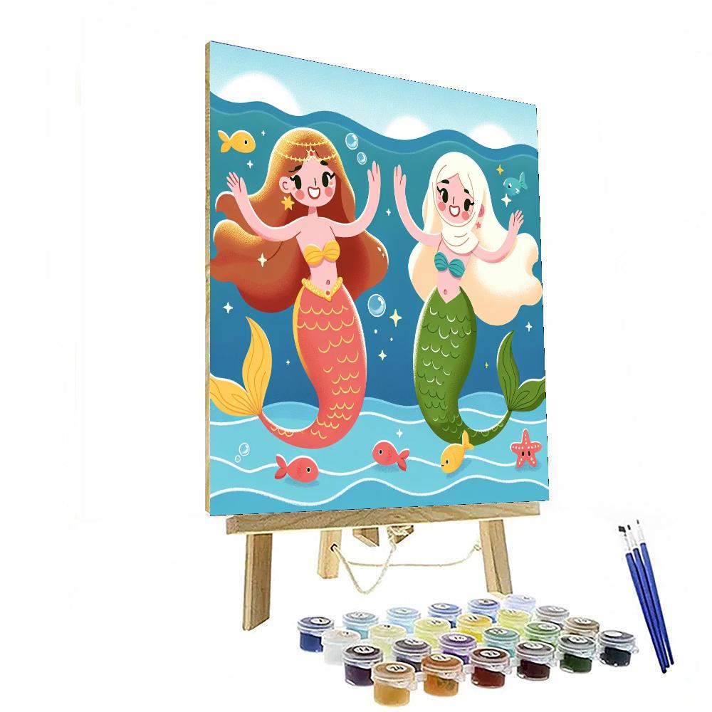 Seaside Mermaid Frolic DIY Paint By Numbers