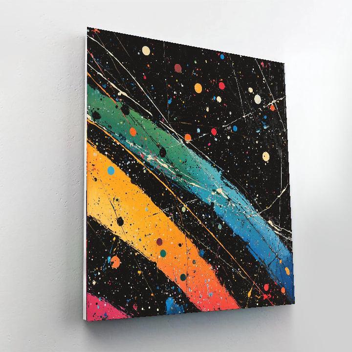 Jackson Pollock Inspired Abstract Cosmos Delight  Paint By Numbers