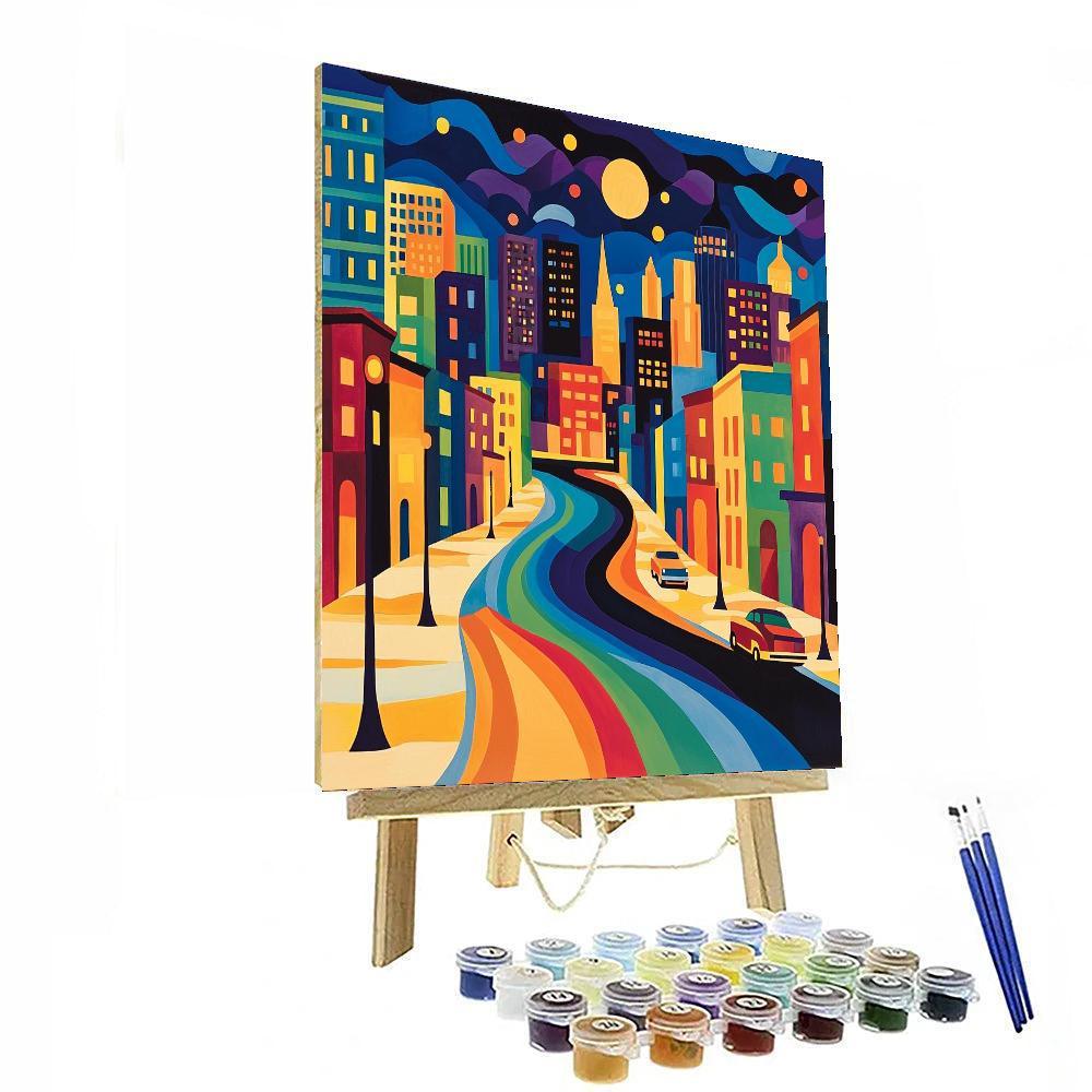 Stuart Davis Inspired Urban Jazz Rhythms  Paint By Numbers