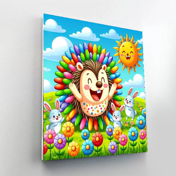 Cute Hedgehog And Friends Numbered Painting Kits