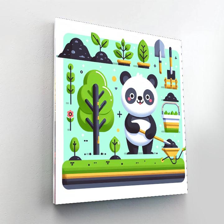 Eco Guardian Panda Number Painting