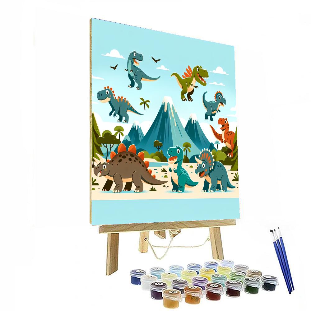 Incredible Dinosaur Expedition Paint By Numbers Art