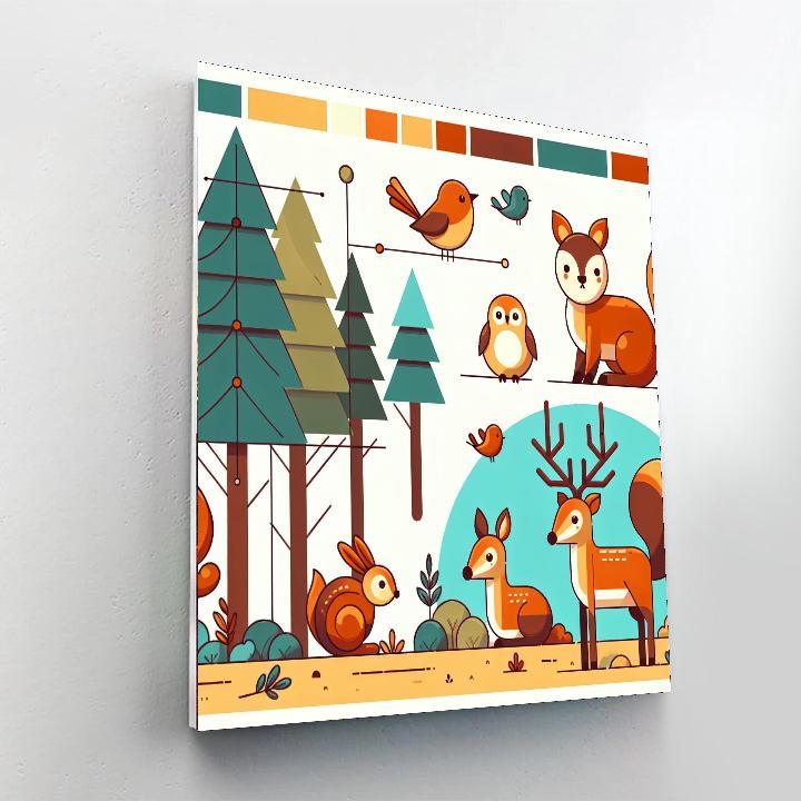 Happy Woodland Critters Painting By Numbers Kit